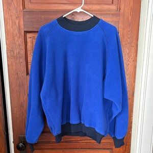 Vintage Unisex Lands End Fleece Pullover size Large